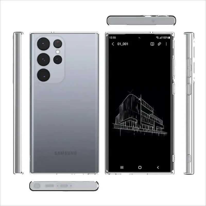 Soft Silicone Clear Phone Case For Samsung Galaxy S23 FE