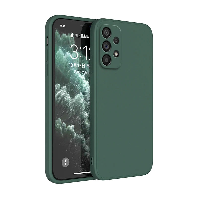 Liquid Silicone Dual-Layer Case For Samsung Galaxy A52S 5G