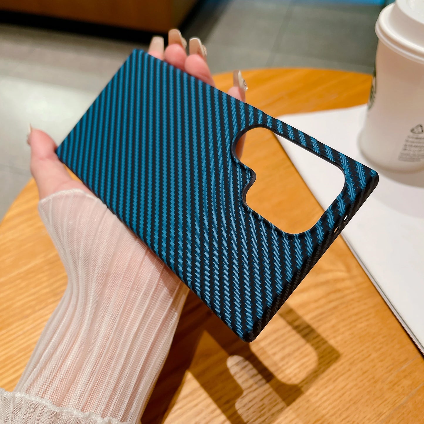 Carbon Fiber Textured Case For Samsung Galaxy S23