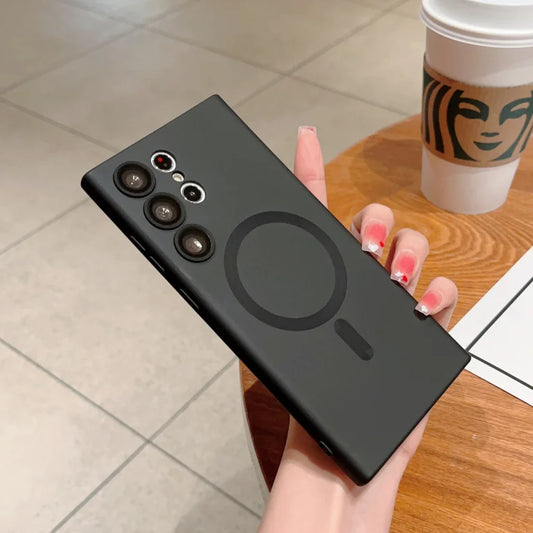 MagSafe Magnetic Silicone Case For Samsung Galaxy S25 Plus