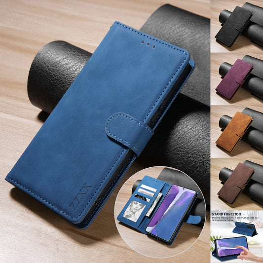 Magnetic Flip Leather Wallet Case for Samsung Galaxy S25