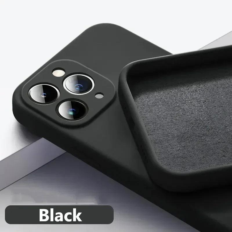 Solid Color Soft Silicone Case for iPhone 14 Pro Max