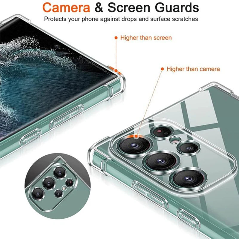 Soft Silicone Clear Phone Case For Samsung Galaxy A52
