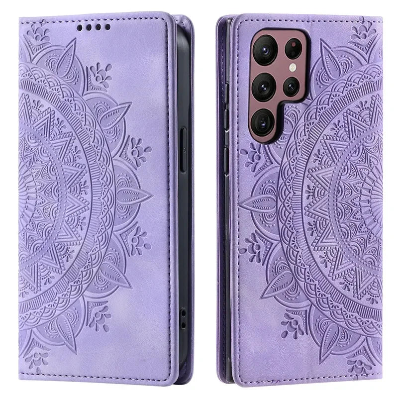Magnetic Flip Leather Wallet Case For Samsung Galaxy S25 Plus