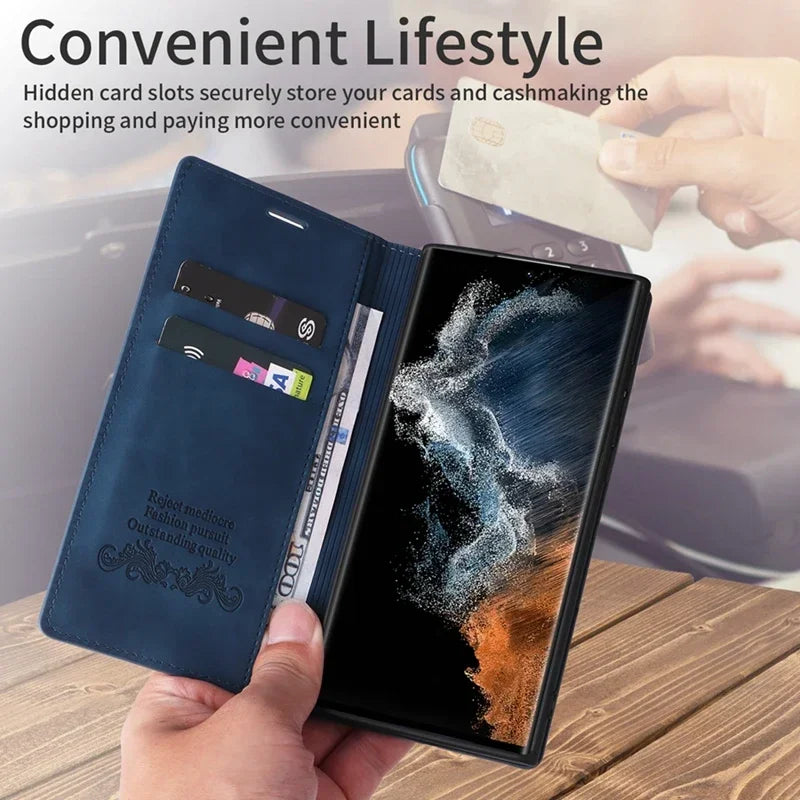 Magnetic Flip Leather Wallet Case for Samsung Galaxy A33