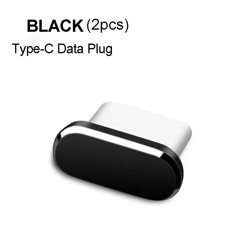 Metal Type-C Dust Plugs for Smartphones (2 Pack)