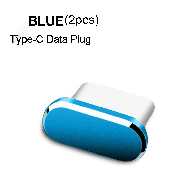 Metal Type-C Dust Plugs for Smartphones (2 Pack)