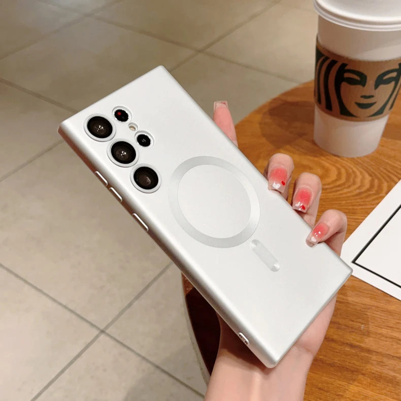 MagSafe Magnetic Silicone Case For Samsung Galaxy S22 Ultra