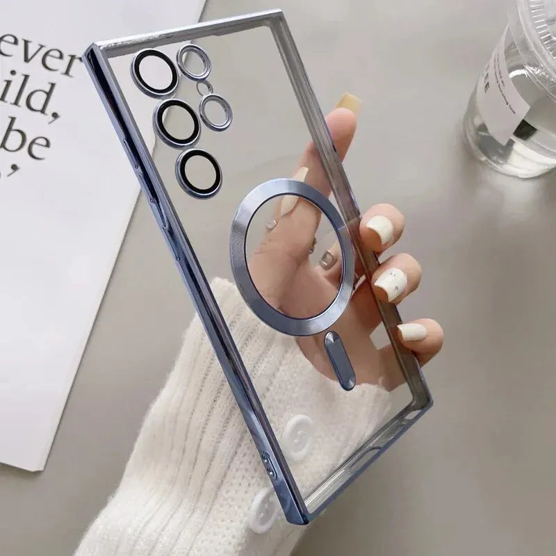 Transparent MagSafe Case For Samsung Galaxy S22 Ultra