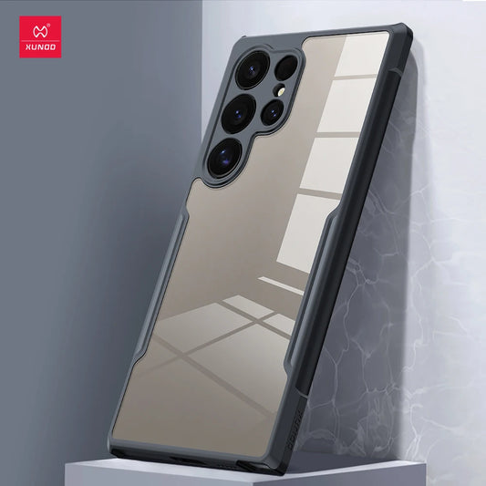 Black Transparent Shockproof Case For Samsung Galaxy S24 Ultra