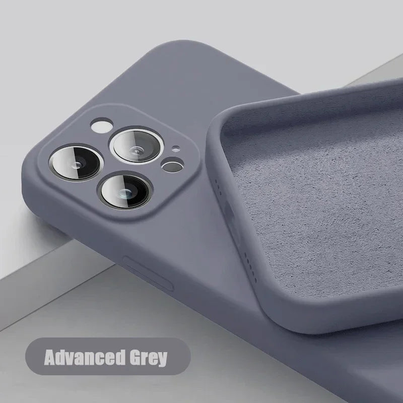 Solid Color Soft Silicone Case for iPhone 14 Pro Max