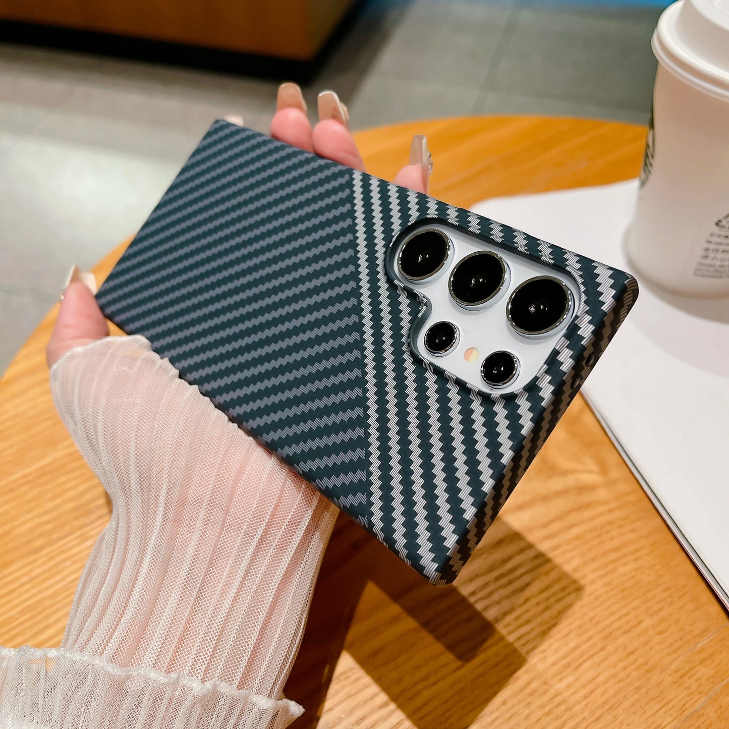 Carbon Fiber Textured Case For Samsung Galaxy Note 10 Plus