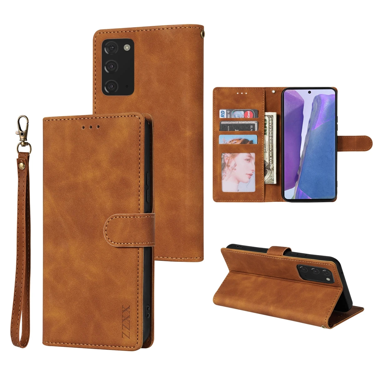 Magnetic Flip Leather Wallet Case for Samsung Galaxy S24 FE
