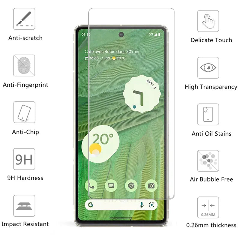 Tempered Glass Screen Protector for Google Pixel 6A (4 Pack)