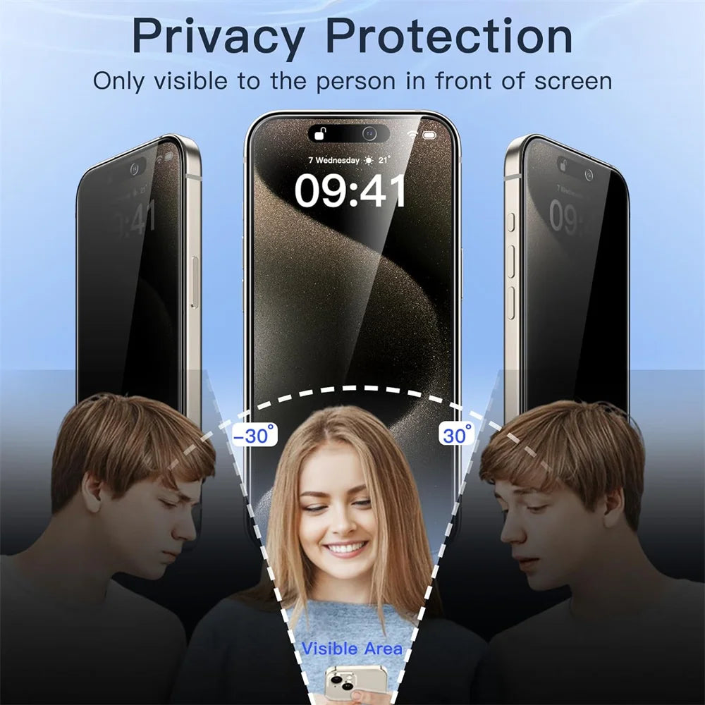 Anti-Spy Privacy Screen Protector + Camera Lens Film For iPhone 12 Pro