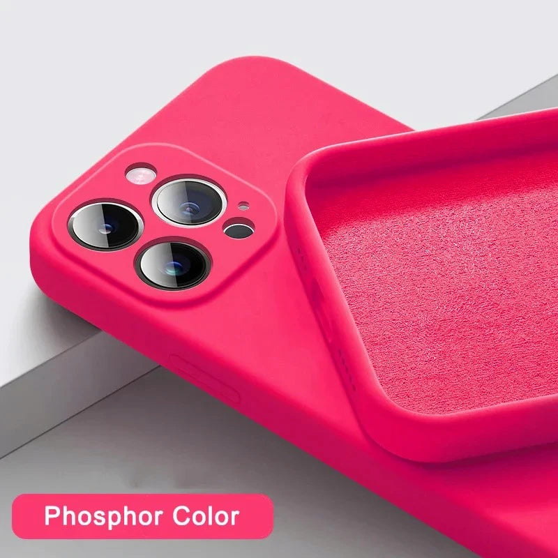 Solid Color Soft Silicone Case for iPhone 14 Pro Max