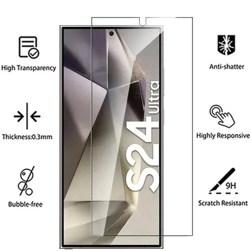 Full Cover Tempered Glass For Samsung Galaxy S24 (4 Pack)