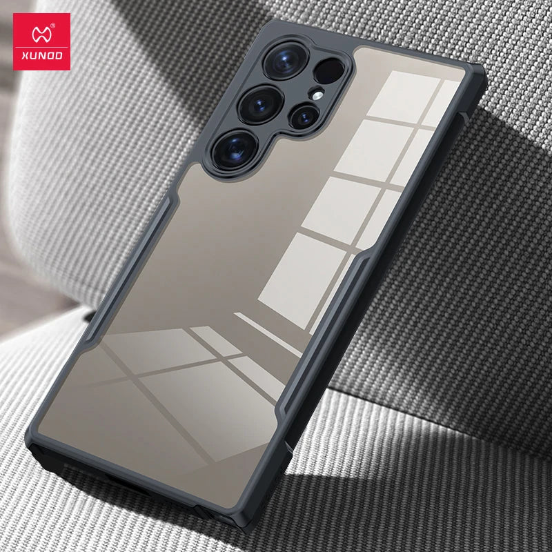 Black Transparent Shockproof Case For Samsung Galaxy S25 Plus