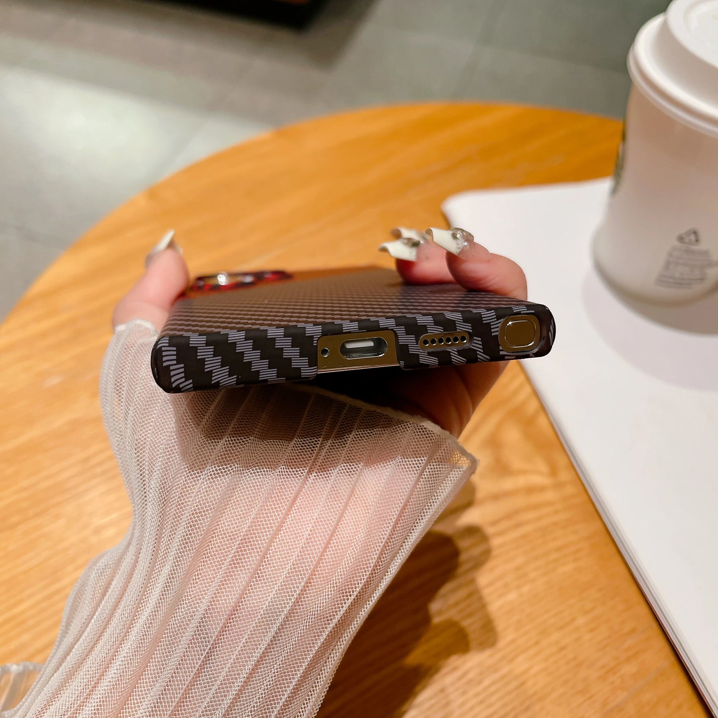 Carbon Fiber Textured Case For Samsung Galaxy Note 10 Plus