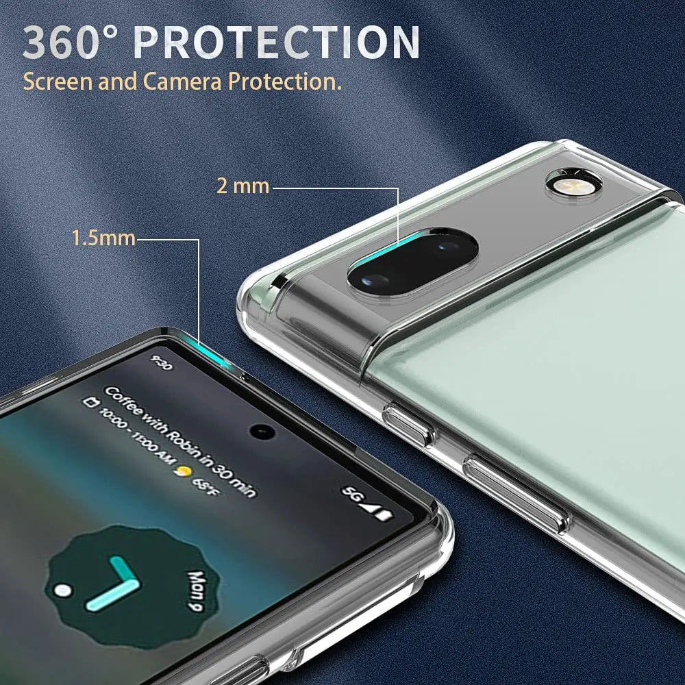 Soft Silicone Clear Case for Google Pixel 7 Pro
