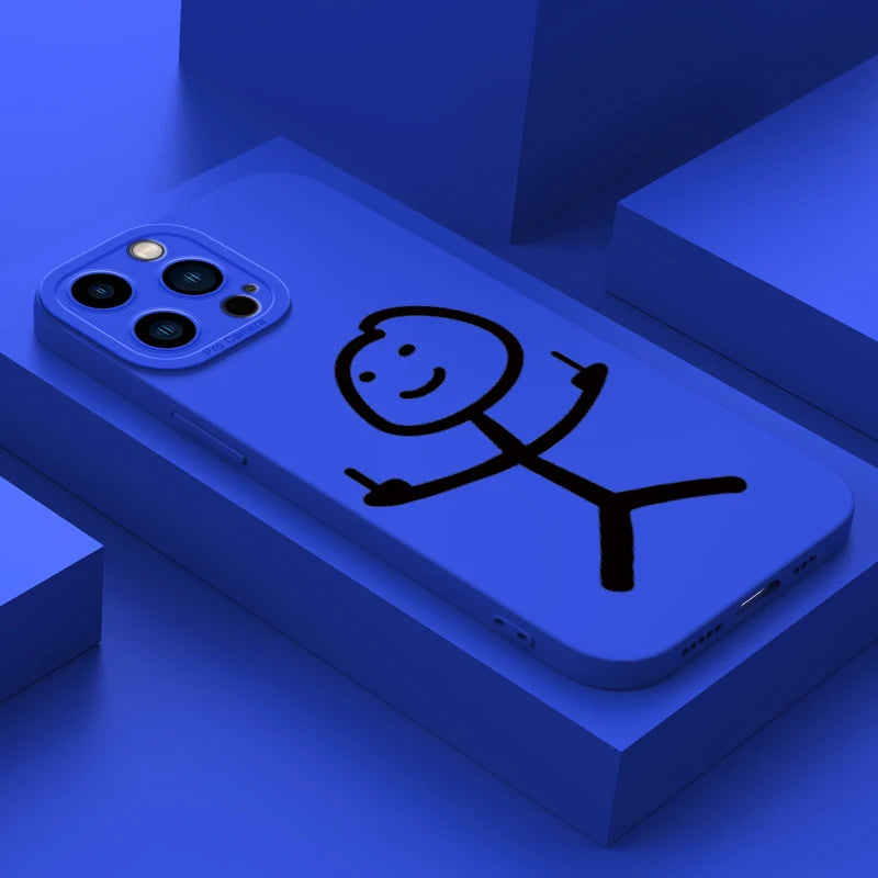 Cartoon Matchman Matte Soft Silicone Case For iPhone XS Max