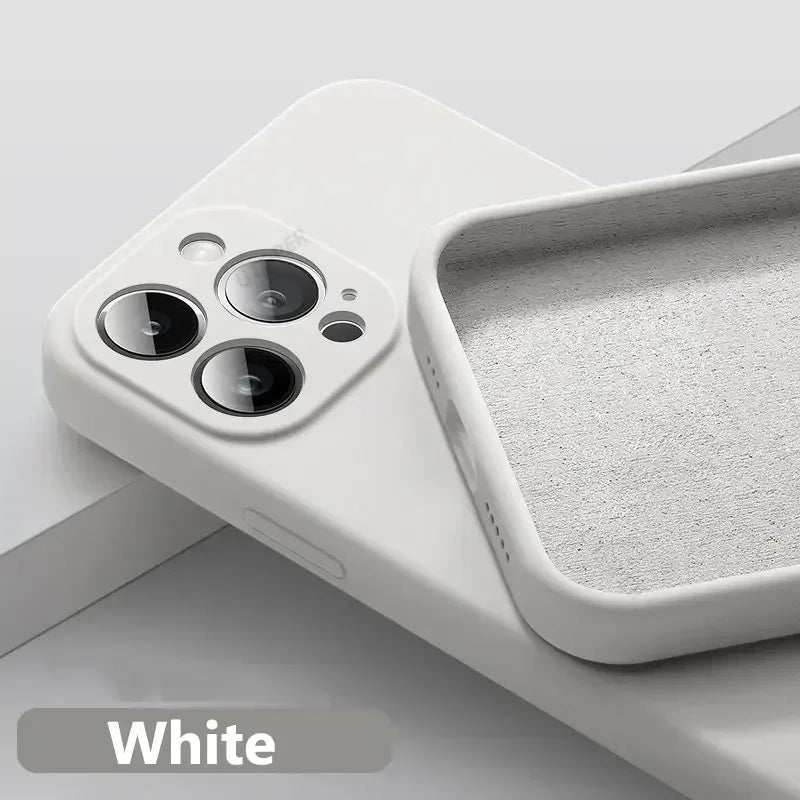 Solid Color Soft Silicone Case for iPhone 14 Pro Max