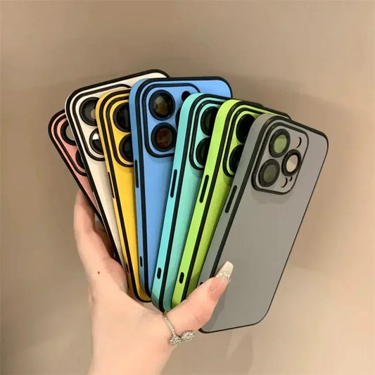 Colorful PU Leather Matte Phone Case for iPhone 16