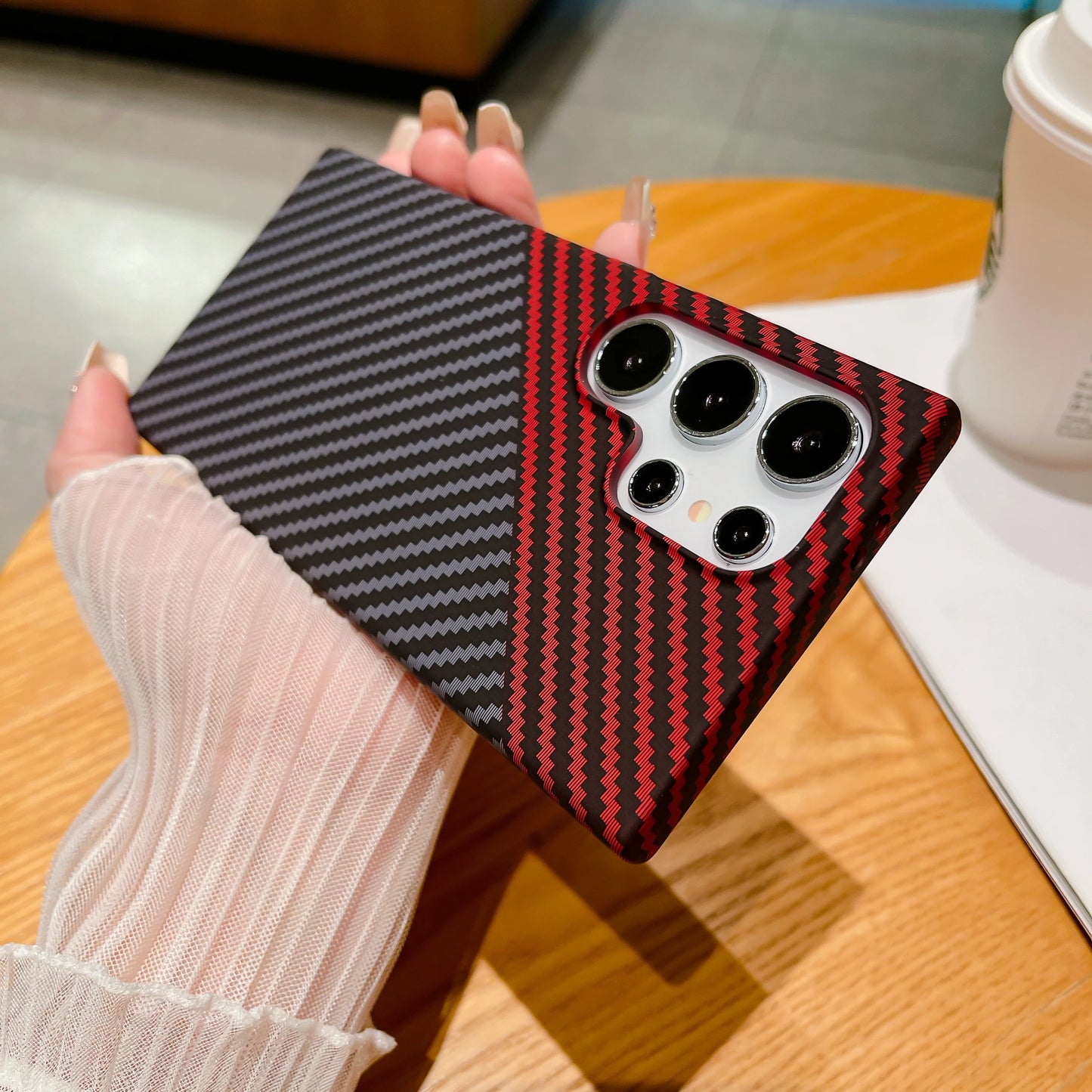 Carbon Fiber Textured Case For Samsung Galaxy S24