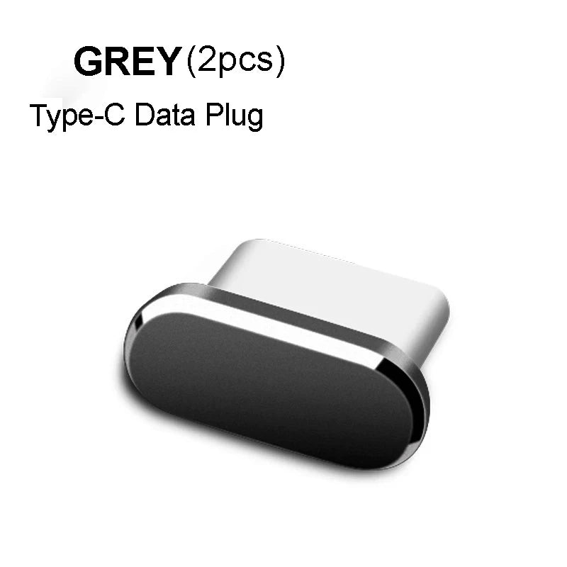 Metal Type-C Dust Plugs for Smartphones (2 Pack)