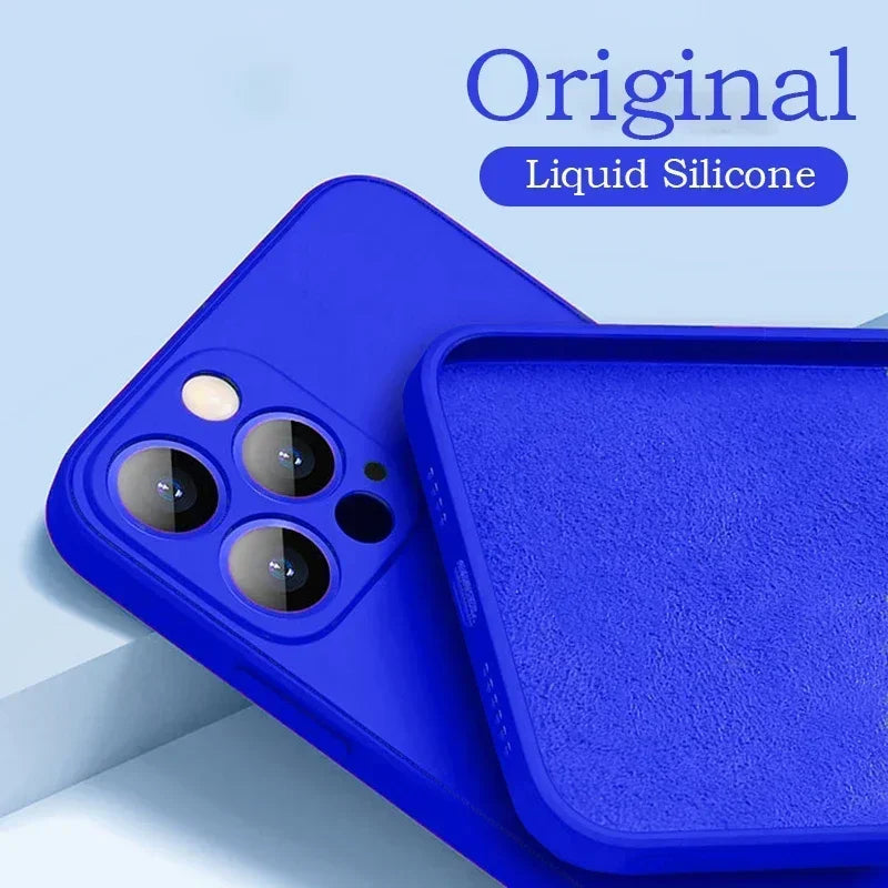 Solid Color Soft Silicone Case for iPhone 14 Pro Max