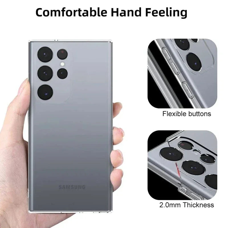Soft Silicone Clear Phone Case For Samsung Galaxy S25 Plus
