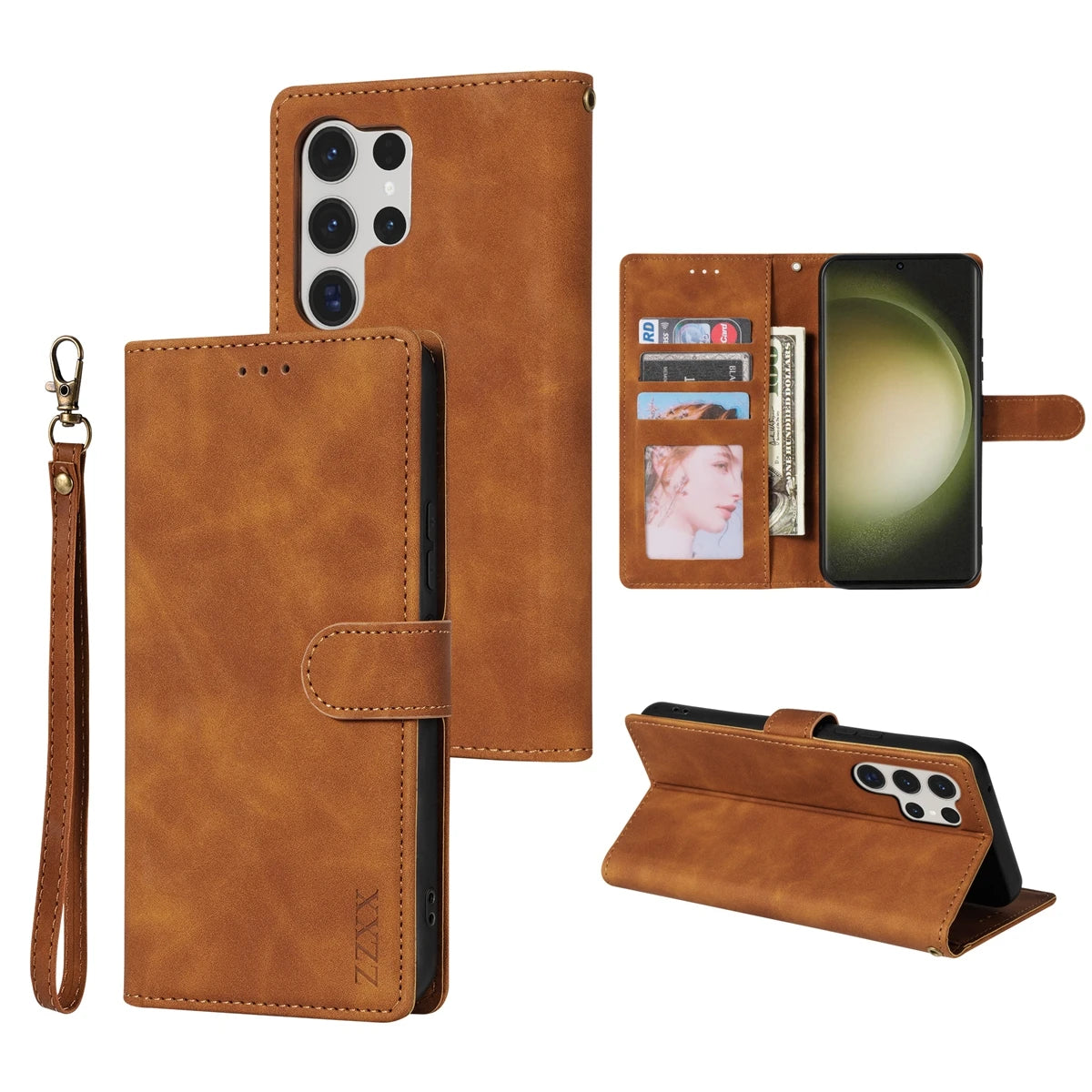 Magnetic Flip Leather Wallet Case for Samsung Galaxy S21 Fe