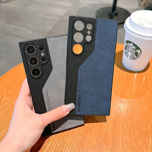 Matte Leather Shockproof Cover For Samsung Galaxy S25 Plus