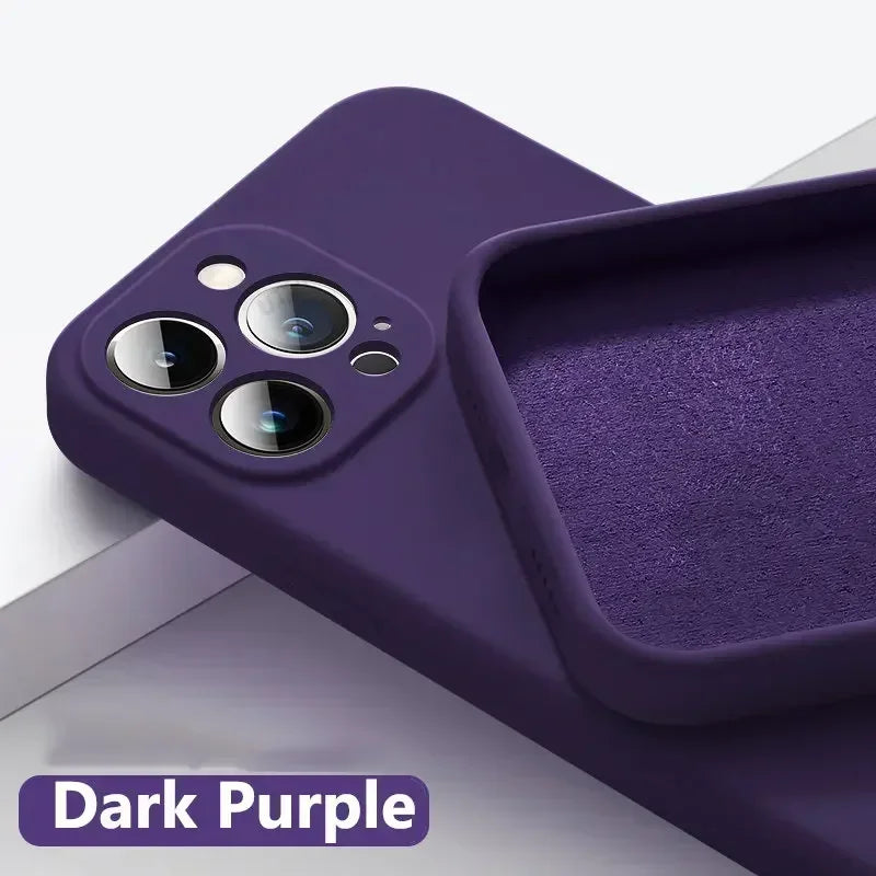 Solid Color Soft Silicone Case for iPhone 14 Pro Max