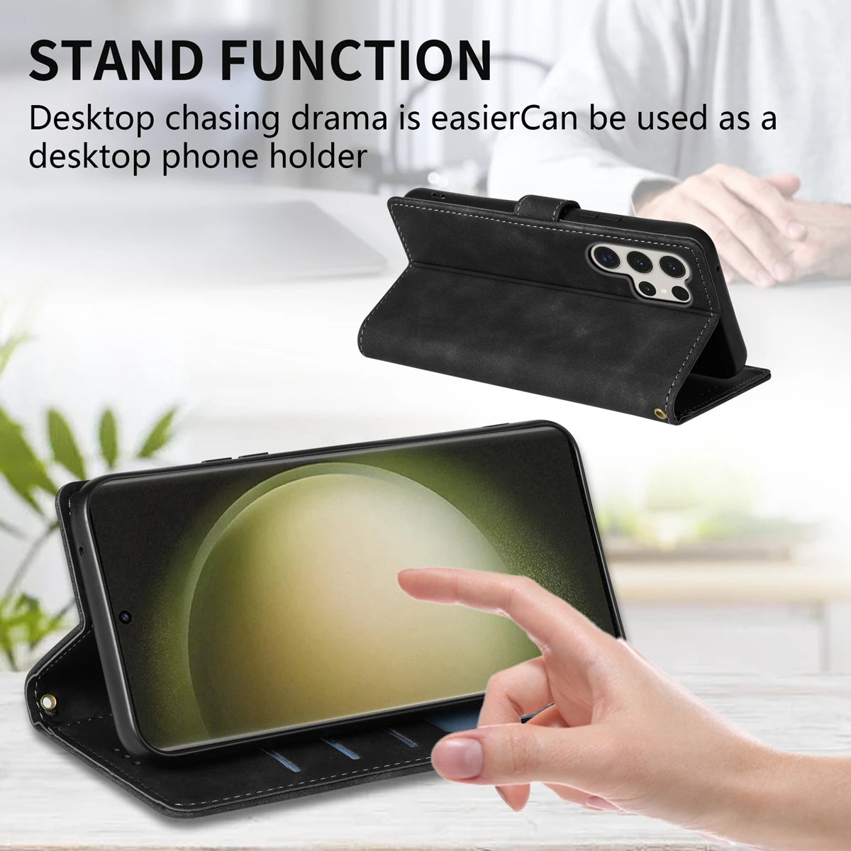 Magnetic Flip Leather Wallet Case for Samsung Galaxy S21 Plus
