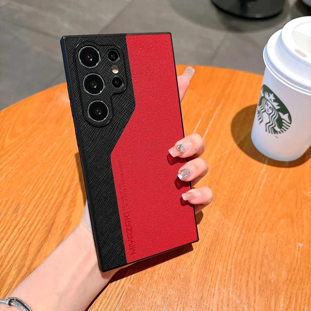 Matte Leather Shockproof Cover For Samsung Galaxy S24 Ultra