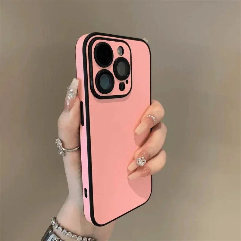 Colorful PU Leather Matte Phone Case for iPhone 15
