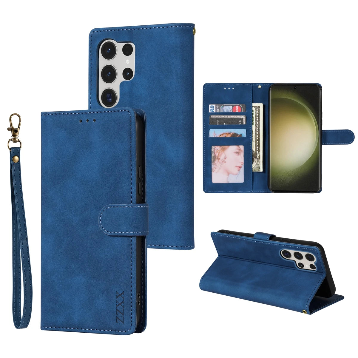Magnetic Flip Leather Wallet Case for Samsung Galaxy S21 Plus