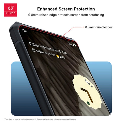 Black Transparent Shockproof Case for Google Pixel 7
