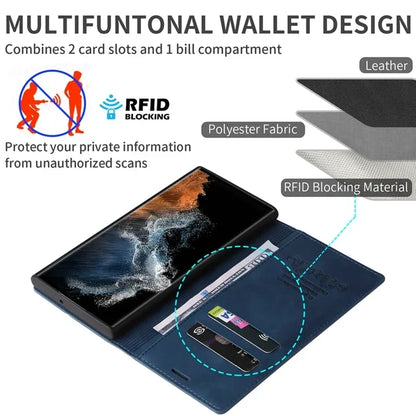 Magnetic Flip Leather Wallet Case for Samsung Galaxy A71