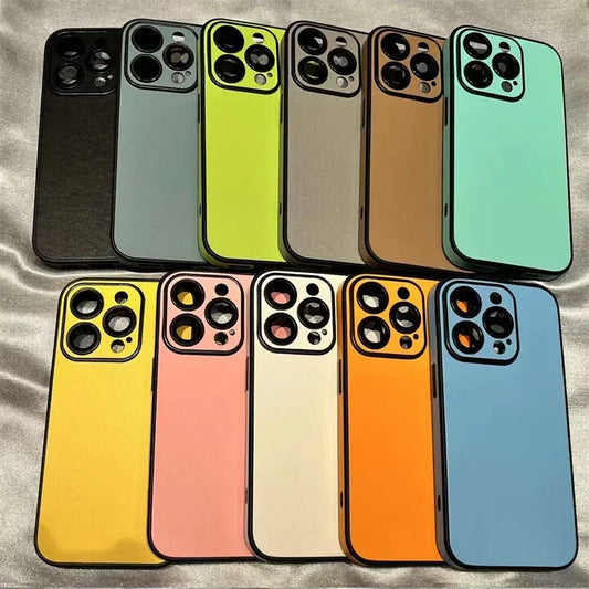 Colorful PU Leather Matte Phone Case for iPhone 14 Pro Max