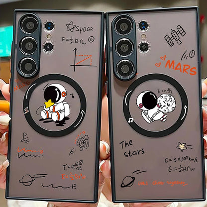 Cartoon Astronaut MagSafe Case For Samsung Galaxy S23 Ultra