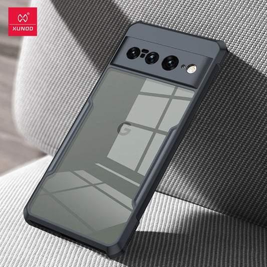 Black Transparent Shockproof Case for Google Pixel 6A