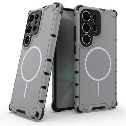 Anti‑Slip Bumper Armor Magnetic Case for Samsung Galaxy S23 Ultra