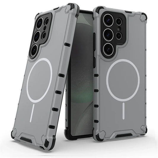 Anti‑Slip Bumper Armor Magnetic Case for Samsung Galaxy S24 Plus
