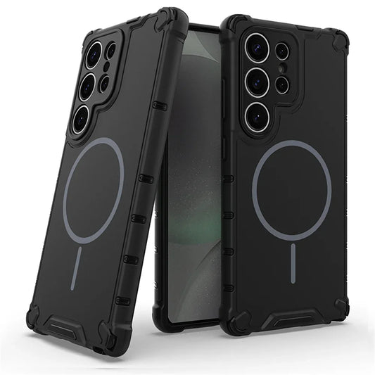 Anti‑Slip Bumper Armor Magnetic Case for Samsung Galaxy S26