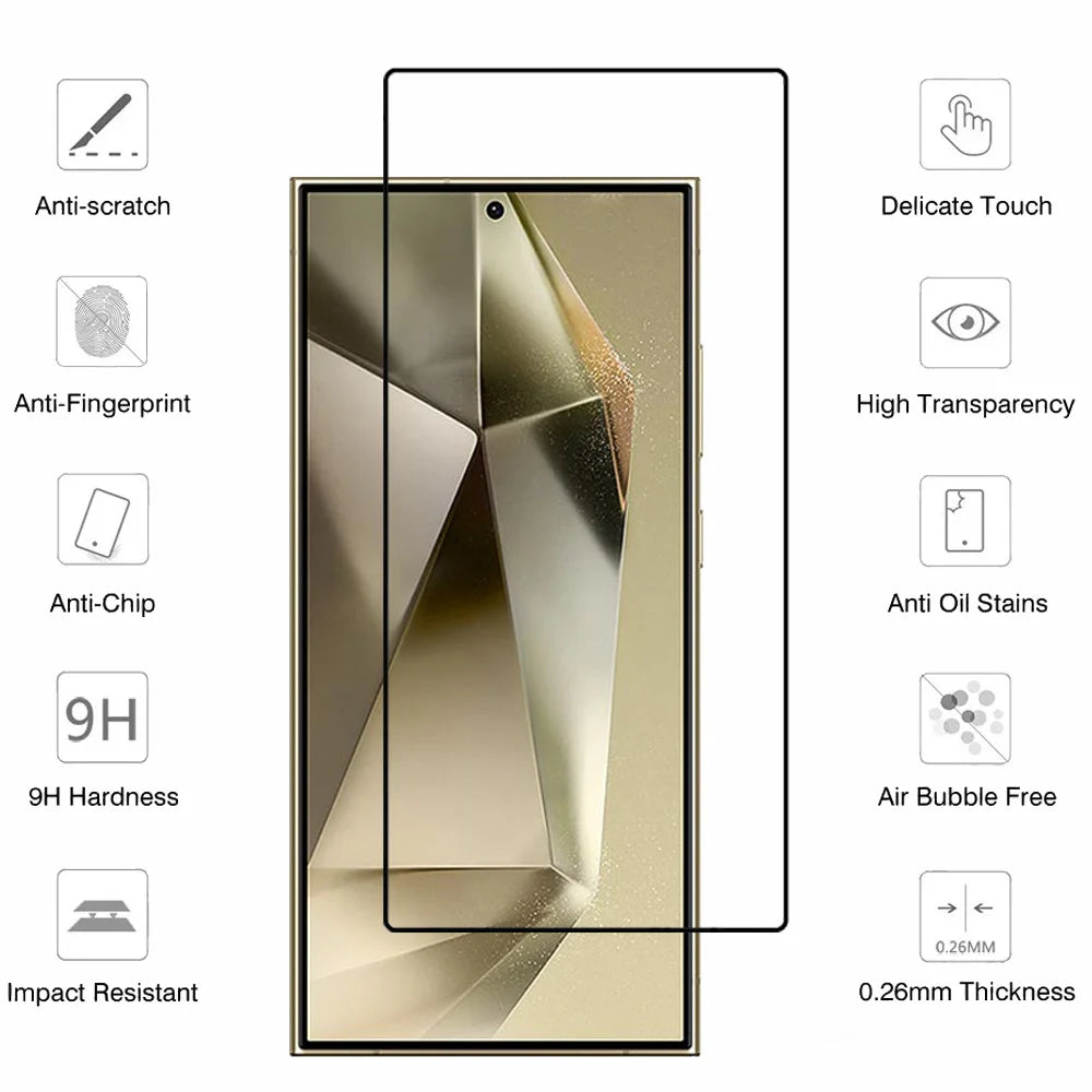 Full Cover Tempered Glass For Samsung Galaxy S26 Ultra (3 Pack)
