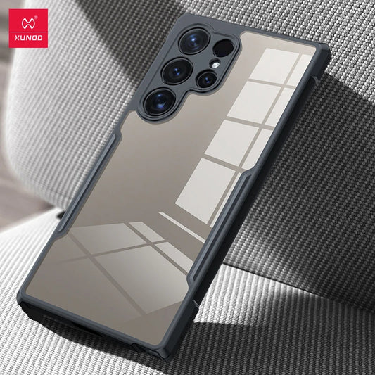 Black Transparent Shockproof Case For Samsung Galaxy S23