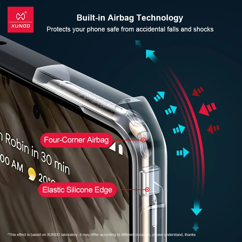 Black Transparent Shockproof Case for Google Pixel 6A