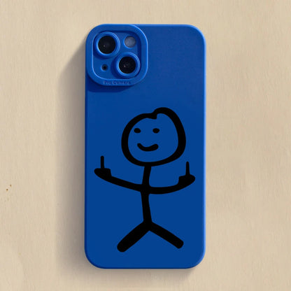 Cartoon Matchman Matte Soft Silicone Case For iPhone 14 Pro Max